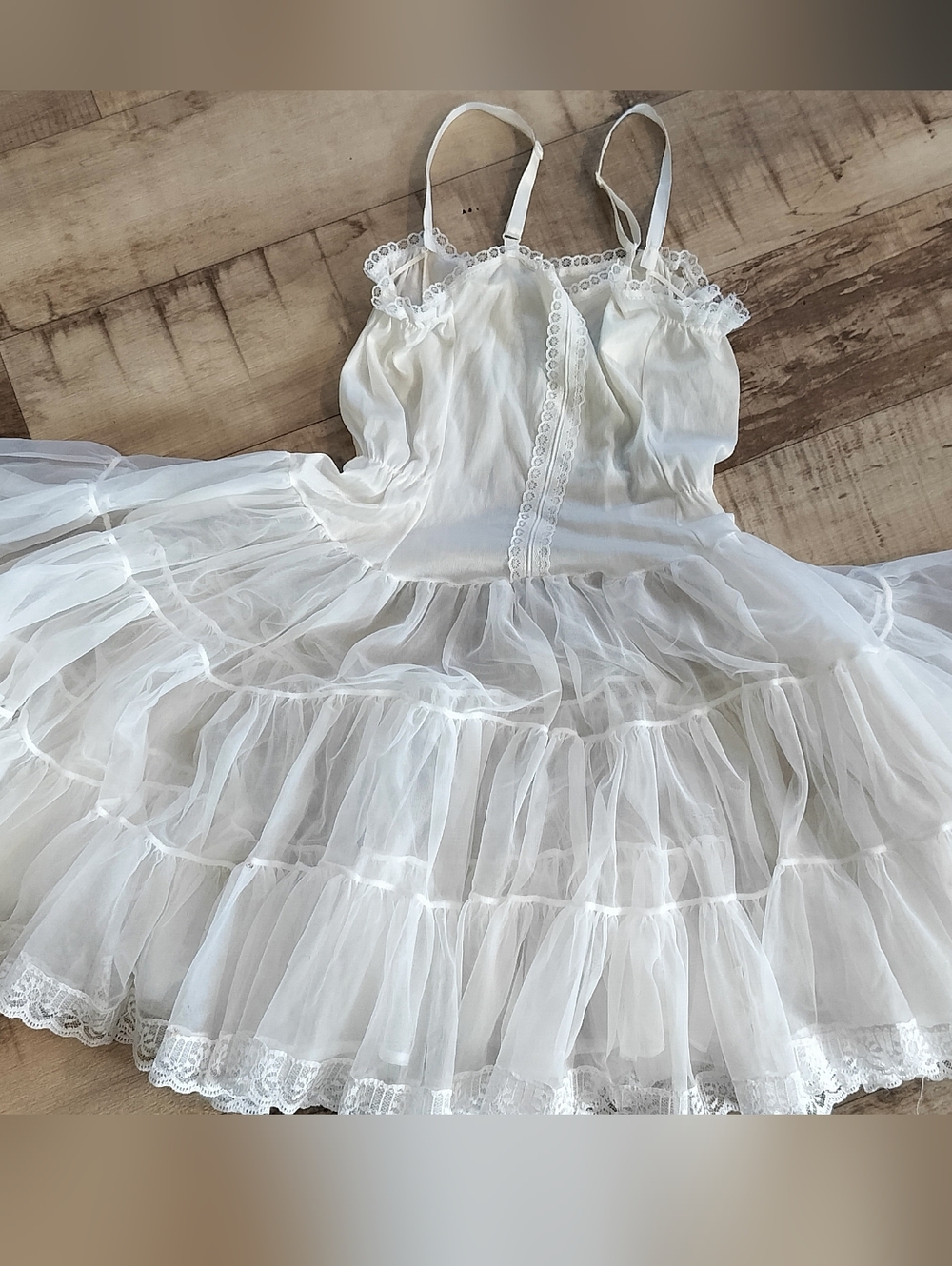 White Ruffle Vintage girl's petticoat